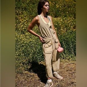 NWT Free People FP Movement “Timco” Jumpsuit – Matcha Light Green – RARE! - XS